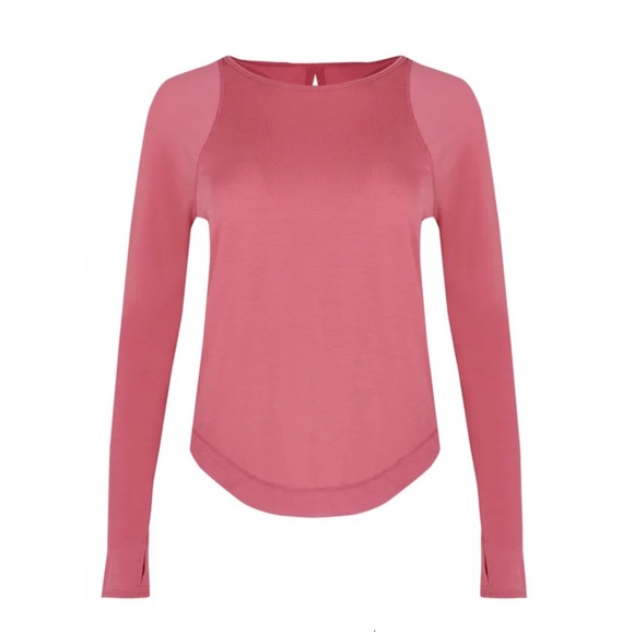 Sweaty Betty Breezy Long Sleeve T-Shirt in adventure Pink - Picture 1 of 9